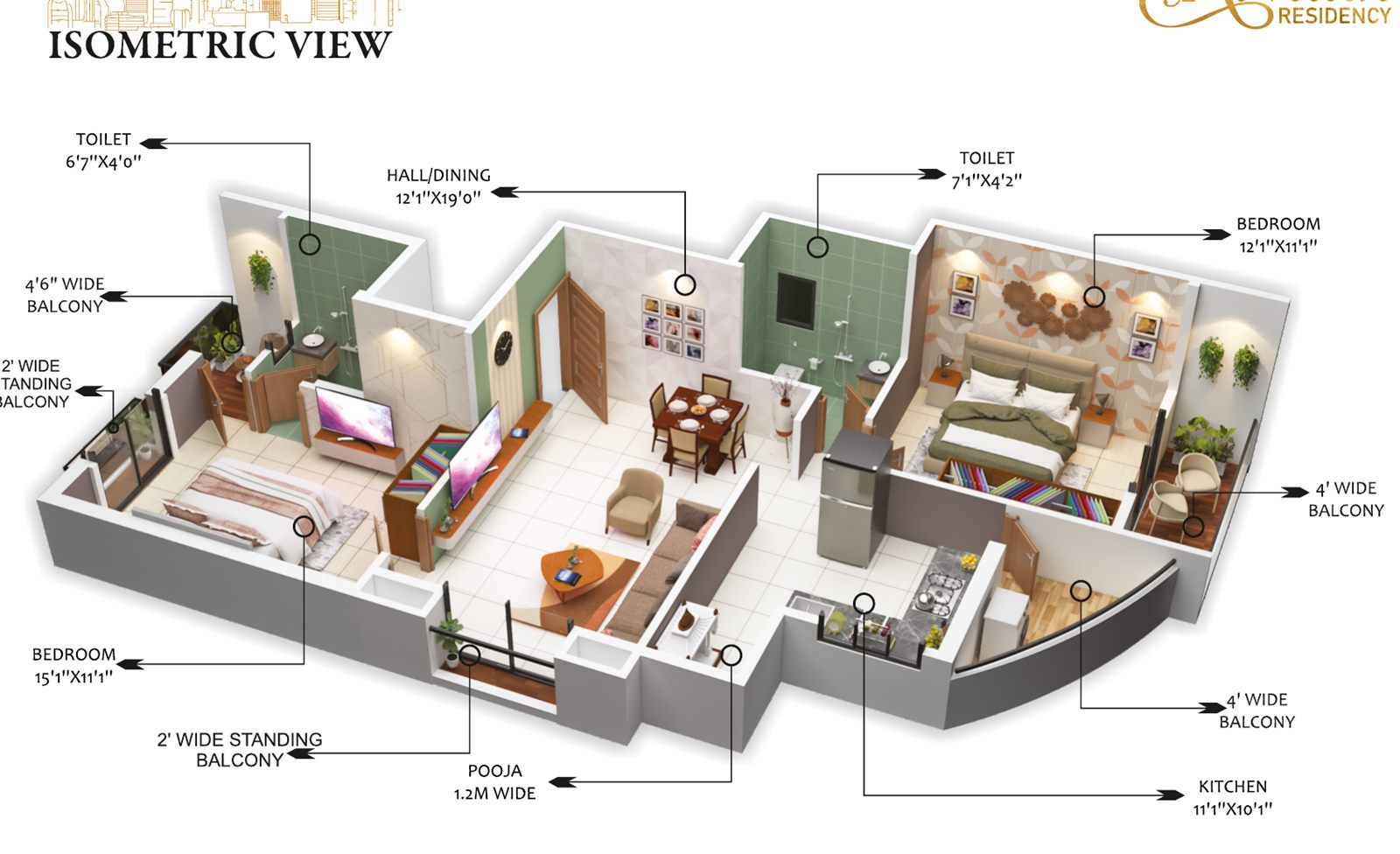 3 BHK layout